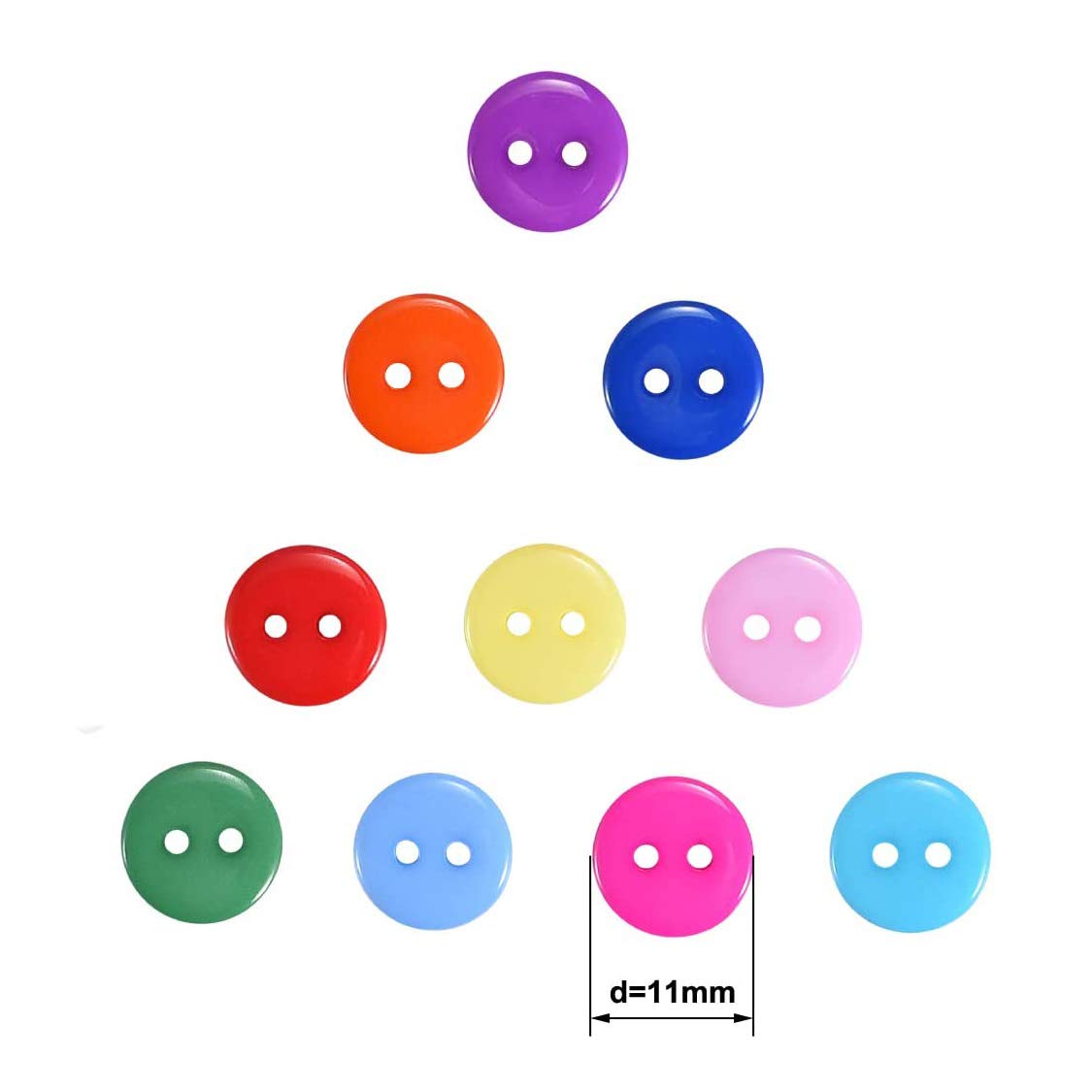 Xrten 350 Pcs Resin Button Set Basic Button for DIY Sewing Scrapbooking and Craft Embellishment - Image 4