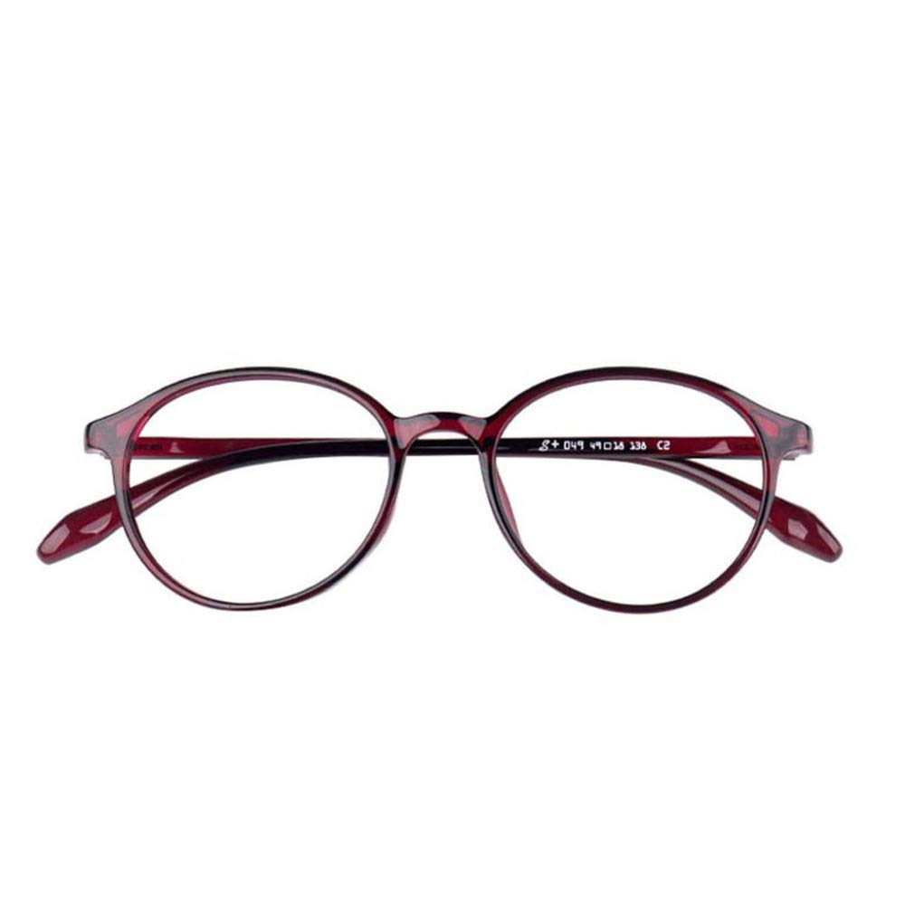 Stilvolle Junge Lesebrille,Vollformat-Strahlenschutz-Lesebrille,Senioren,Männer,Frauen Harz/rot / + 1.0