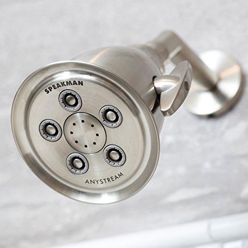 Speakman, Brushed Nickel S-2005-Hb-Bn Hotel Anystream High Pressure Shower Head-2.5 Gpm Adjustable Replacement Bathroom Showerhead #TOP5