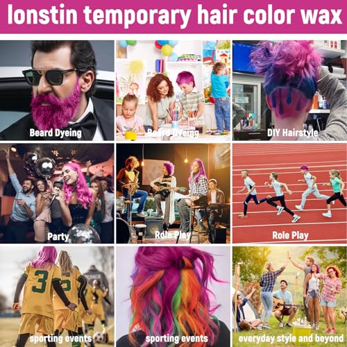 Tinte temporal para cabello color rosa 3.4 fl oz miniatura 5