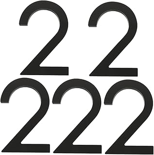 OSALADI 5pcs Digital House Number Metal Stickers Metal Sign Sticker by Numbers Mailbox House Numbers House Number Plaque House Address Number Decorative Number Decals Door Number Acrylic