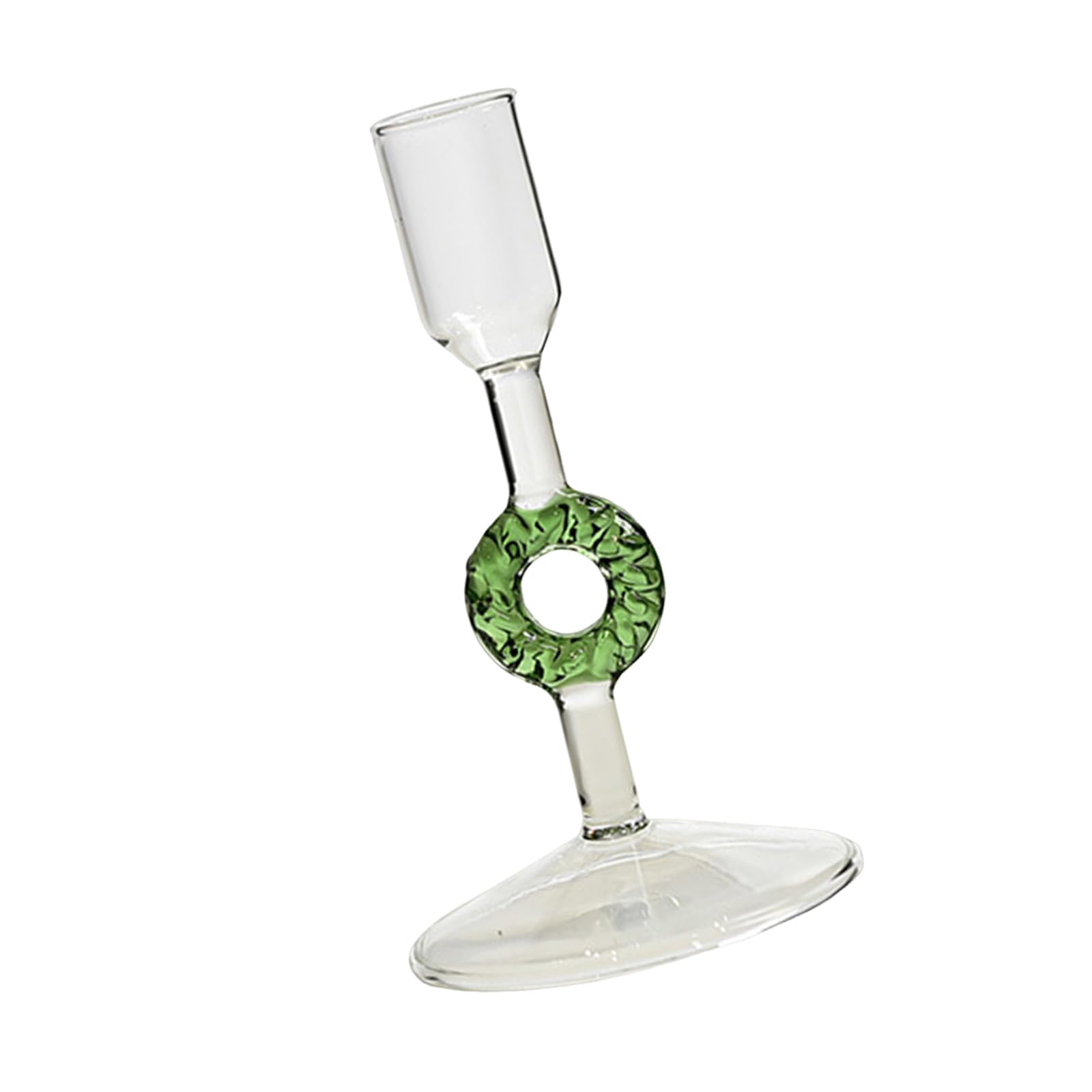 Artistic Glass Flame Possessors Modern Christmas Tree Shape Artisanal for Worktop Deck Celebratory Highlight Permanent Borosilicate Glass Festive Borosilicate Tree Candleholder Artisanal Craftsmanship
