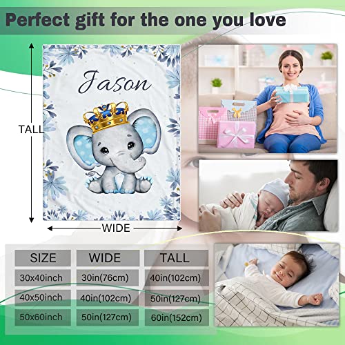 Personalized Baby Blanket With Name For Boys Custom Baby Name Blankets Customized Baby Receiving Blankets For Toddlers Infants Kids Shower Newborns Nursery Stroller Crib Decor Throw 30"X40",Color8 #TOP5