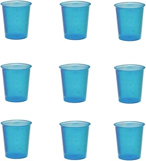 BICAP Vasos para medicamentos (4800 unidades), 30 ml, forma cónica, polipropileno, colores transparentes, verdes, azules, rojos, amarillos y azules