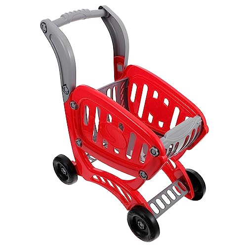 Milisten - Carrito de compras para niños, cesta de supermercado para niños, juguetes para vagón de juego de cesta mini carrito para niños