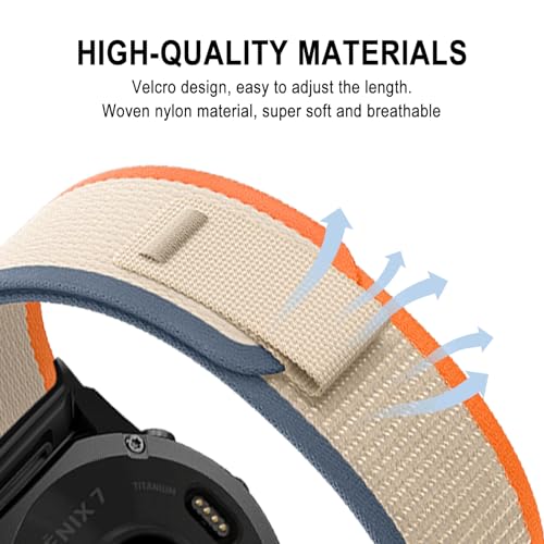 SumRioo QuickFit 22mm Watch Strap for Garmin Fenix 8/8 Solar 47mm/Fenix 7 Pro/7/6 Pro/6/5 Plus/5 - Image 3