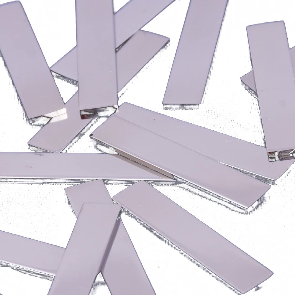10pcs tibetara Metal Stamping Blank Rectangle Stamping Blanks Flat Stainless Steel Blanks Diy Jewelry Supplies,10x38mm