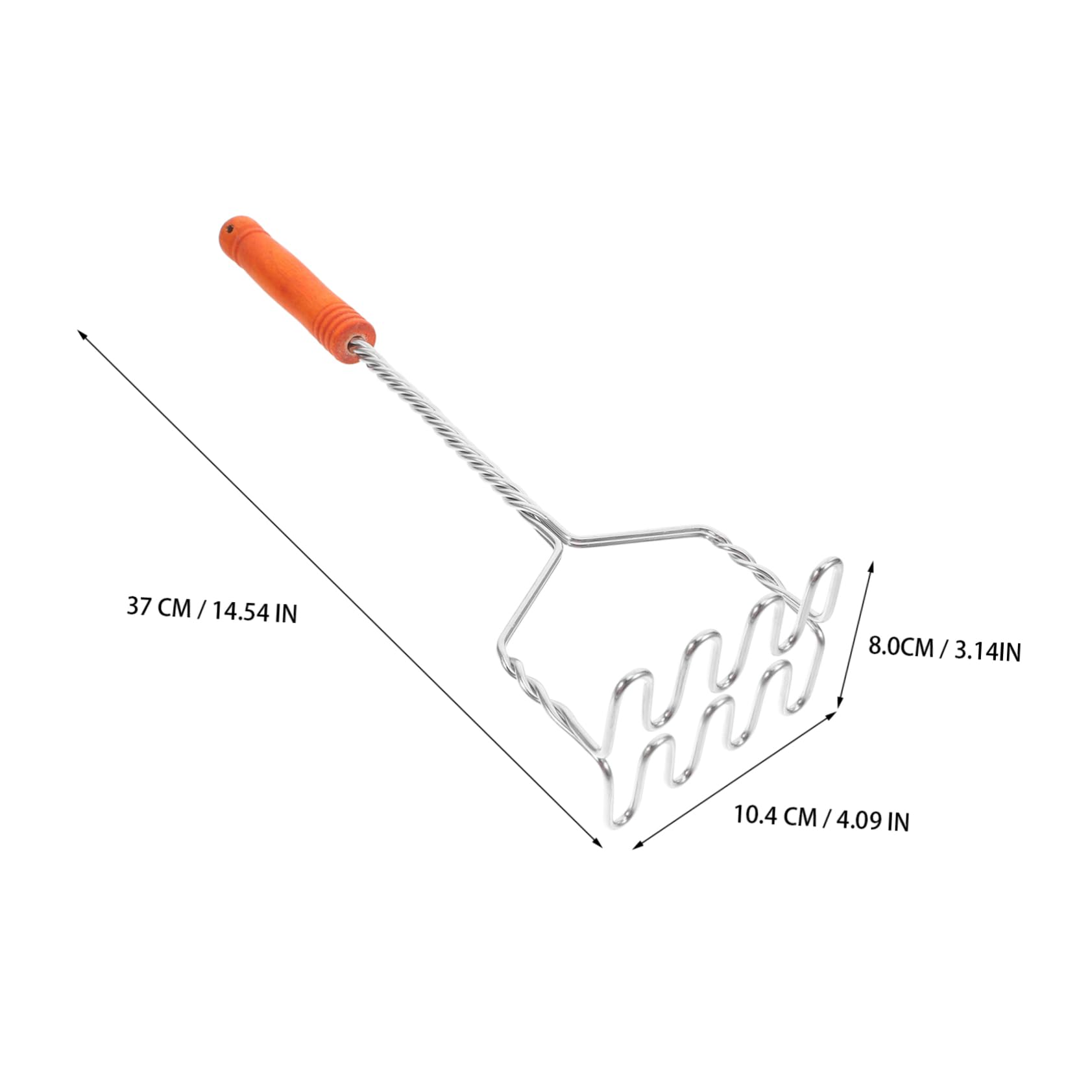 ABOOFAN 1Pc Stainless Steel Potato Ricer Masher Manual Kitchen Gadget with Handle for Easy Mashed Potatoes for Home Restaurant Use Khaki