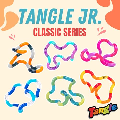 Tangle Jr Classic 6-Pack - Tangle Fidget Sensory Toys - Twisty Fidget Pack for Kids and Adults - Fidget Toy for School - Gift for Teens and Adults image 9