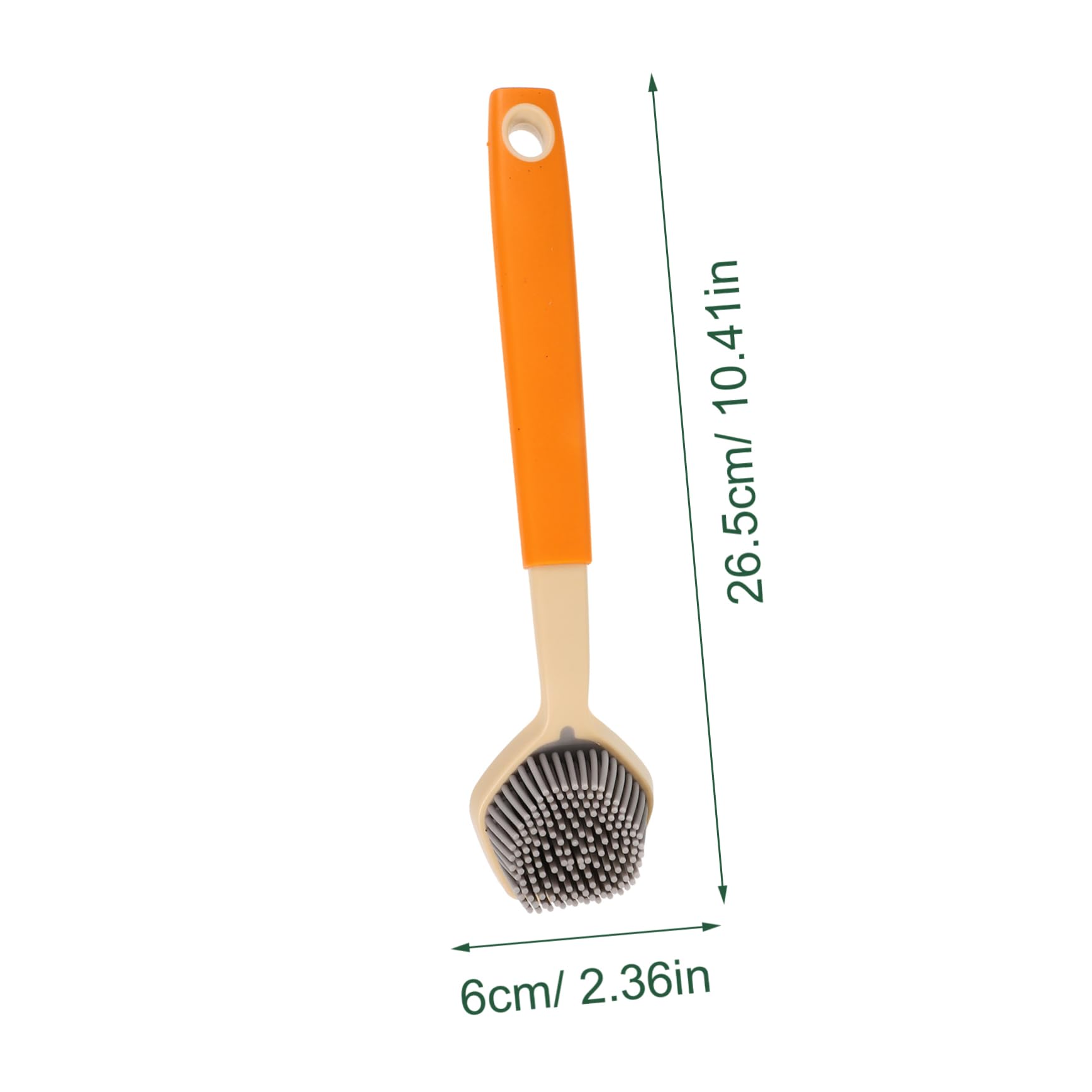 CLISPEED Superior Long Handle Silicone Brush Dish Scrubber for Kitchen Dish Cleaning Pot Cleaning