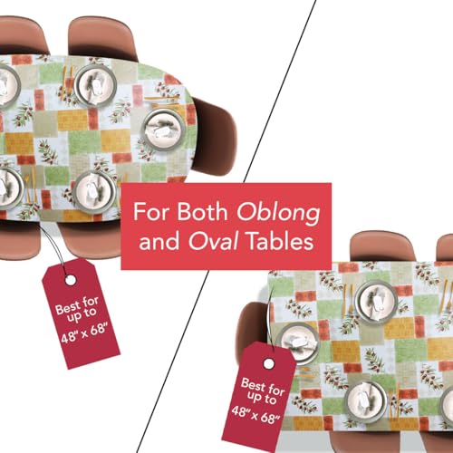 image for Covers For The Home Deluxe Elastic Edged Flannel Backed Vinyl Fitted T