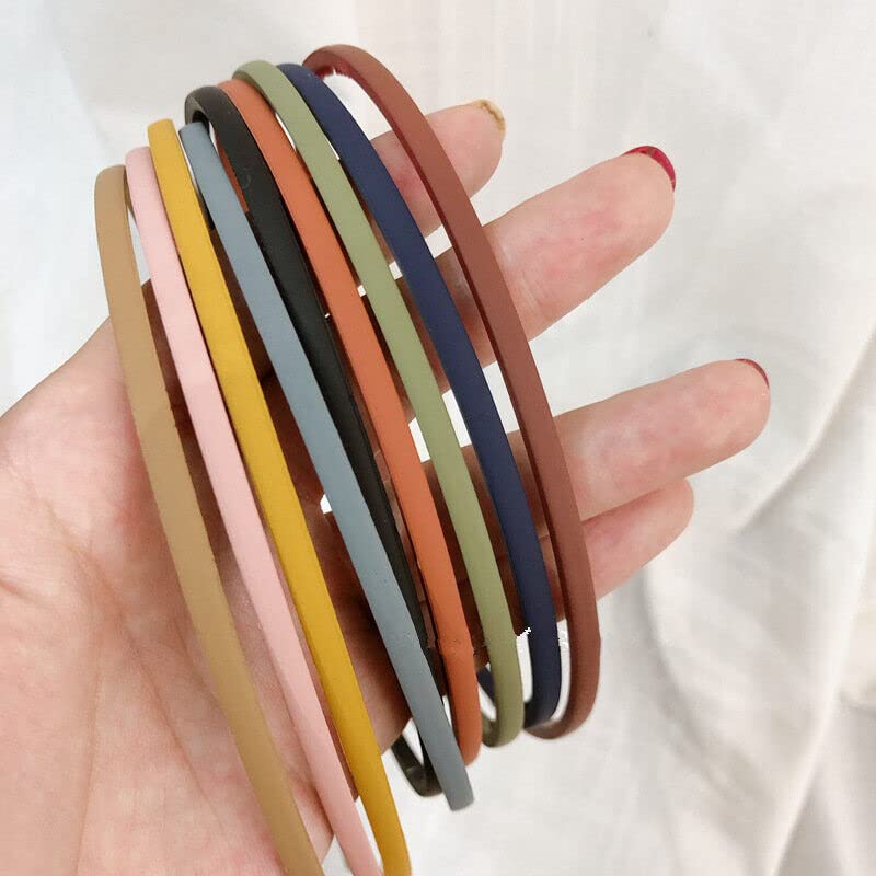 BAKEFY 6 Piece Matt Sports Headband Toothed Alice Plastic Head Band for Men, Women, Girls and Boys - Multicolor 2