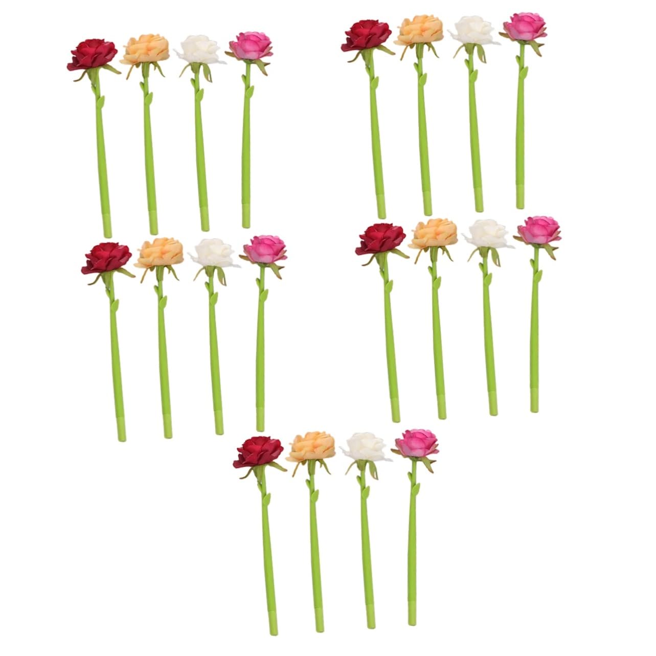 Operitacx 20pièces Stylos à Rose Stylos Décoratifs Forme De Fleurs Pour Écoles Et Bureaux Pour Et Décoration De Bureau