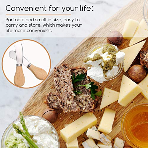 image for Patelai 4 Pieces Wood Handle Butter Spreader Cheese and Butter Spreade