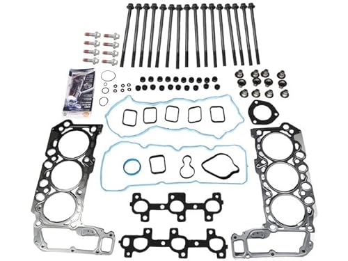 Engine Cylinder Head Gasket Kit with Head Bolts - Compatible with 2005-2010 Jeep Grand Cherokee 3.7L V6 (For Models with VIN Code K)