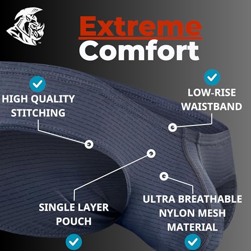 Real Men Ares-Accent Low-Rise Pouch Bikini Brief – 1, 3, 6 Pack with Size ABCD Pouch XS - 5XL3