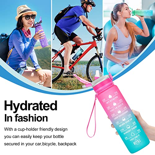 Elyphine WATER BOTTLE WITH TIMES TO DRINK -1 Water Bottles, 32Oz Water Bottles thumb #6