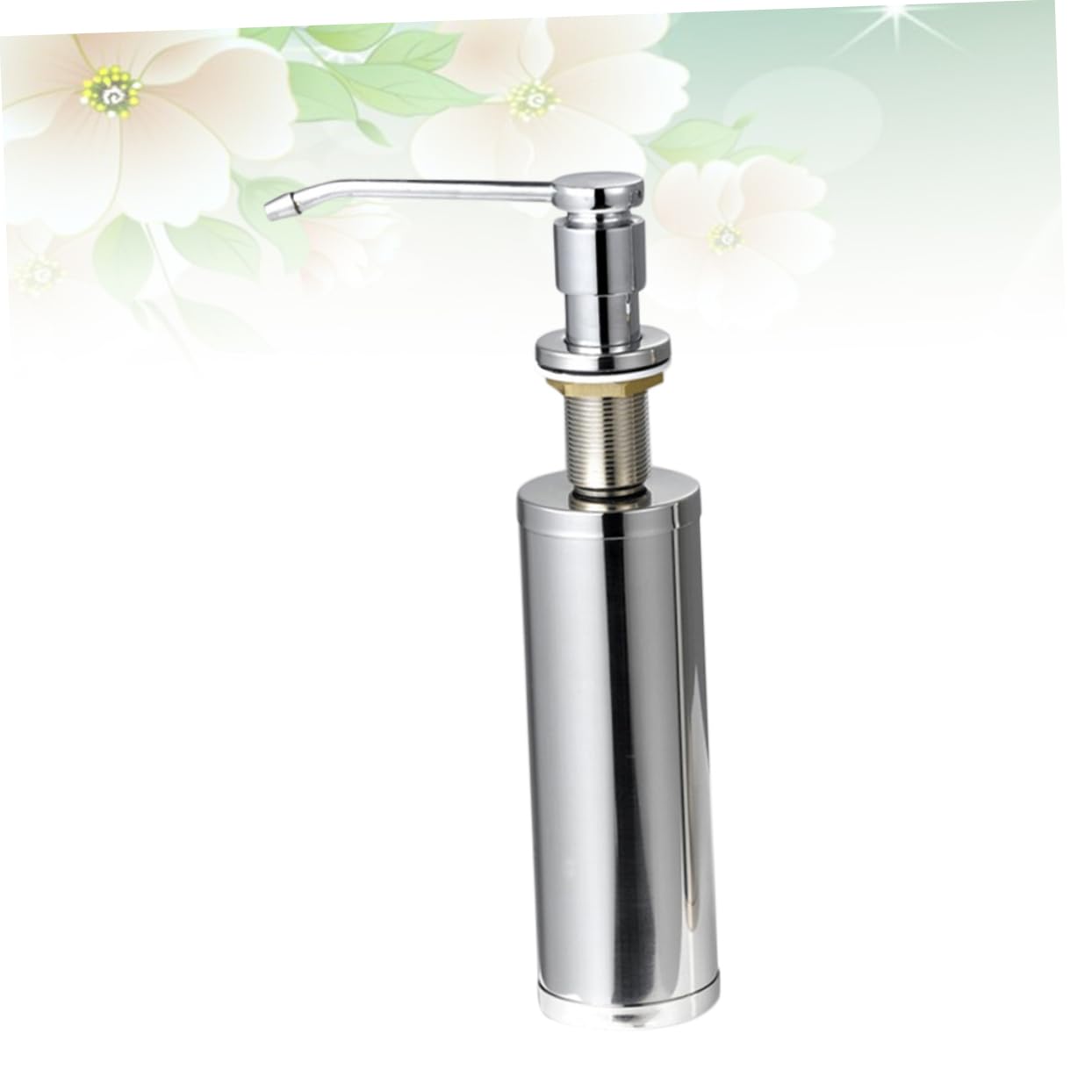 SHINEOFI Distributeur de Savonnette pour Lavabo en Acier Inoxydable Argenté, Résistant aux Acides, Installation Facile, pour Plan de Travail et Salle de Bain