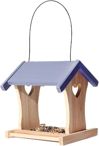 Comedero para pájaros Hanging Outdoor Wooden Bird Feeder Garden Balcony Courtyard Villa Gardening Decoration to Bird Lovers