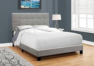 Monarch Specialties Bed - Full Size/Grey Linen