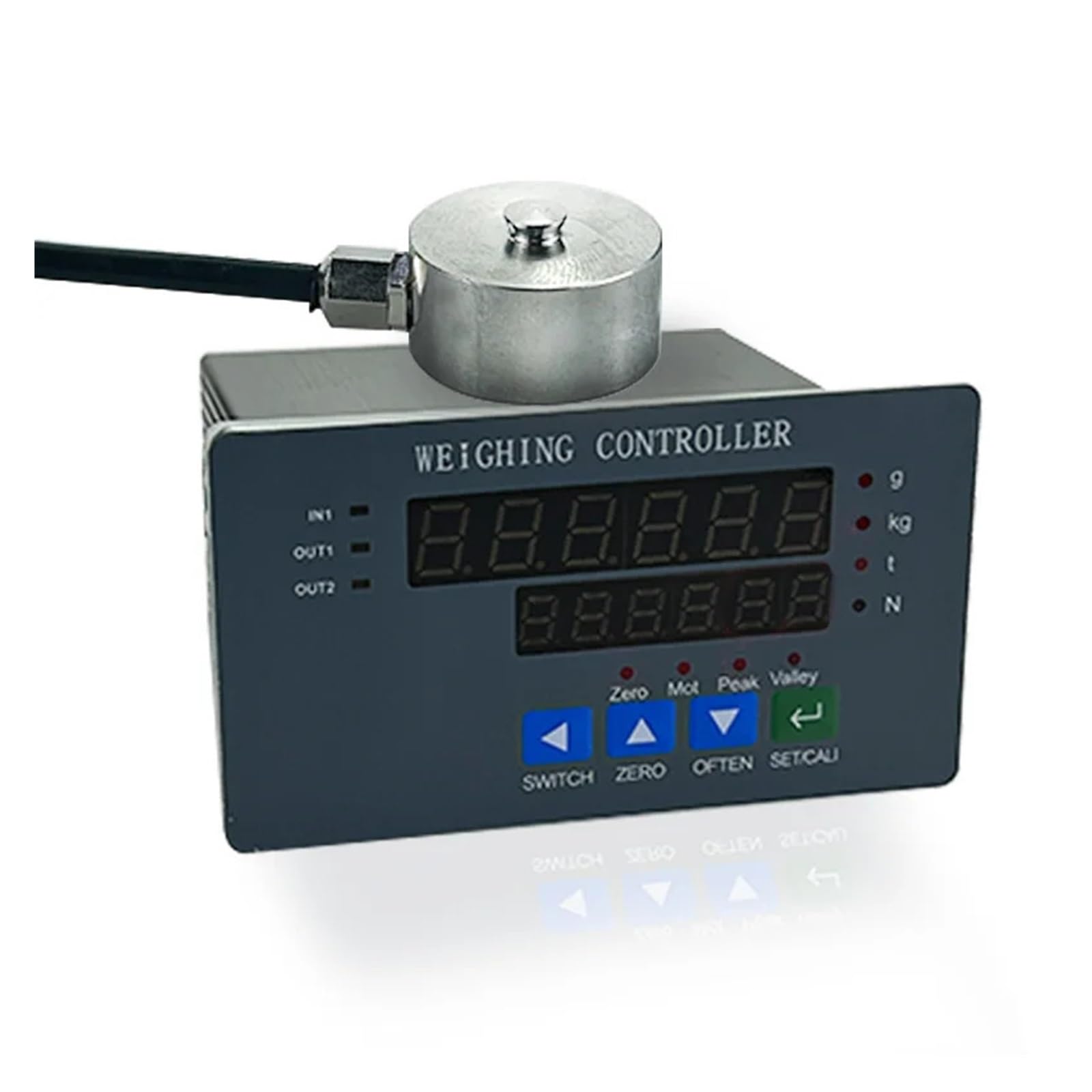 Button-type Pressure Weight Sensor, Micro Load Cell+Indicator Display 1000KG