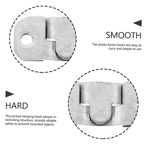 Image of 15pairs Mirror Buckle Interlocking Hangers Picture Frame Hooks for Wall Mounting Wall Hangers Shelves