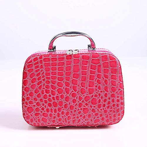 Preisvergleich Produktbild CPTTKI Kosmetiktasche Mode Frau Kosmetik Fall hochwertige Reise Aufbewahrungsbox Beauty Box Schreibwaren Kosmetik Rose rot