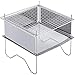 DELITLS Barbecue Grill, portatile pieghevole a carbone, barbecue da campeggio, in acciaio inox, kit di utensili per barbecue all'aperto, picnic, patio, campeggio, cortile, cucina, viaggi
