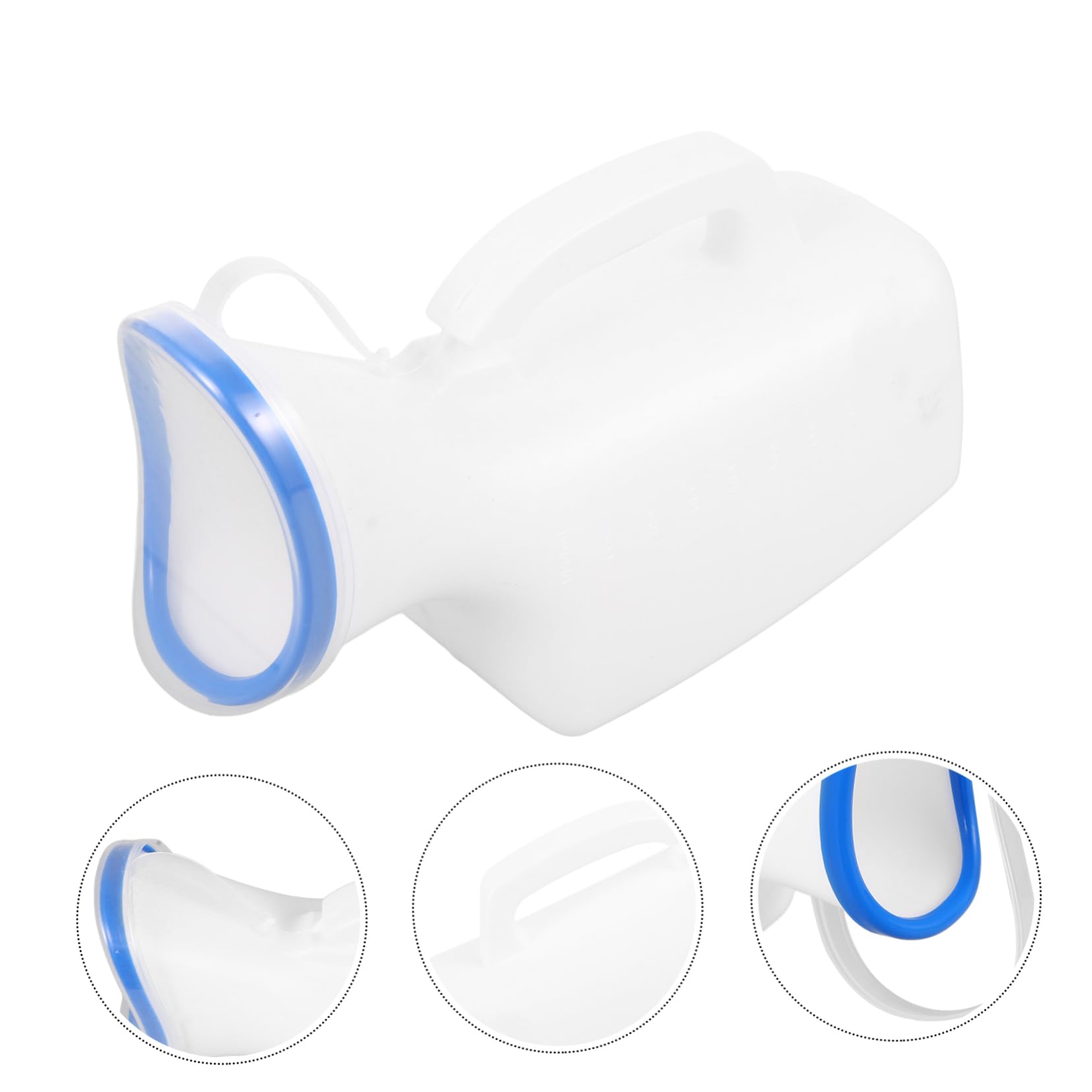 KOMBIUDA Elderly Urinal Travel Female Urinal Pee Pot Outdoor Urine Container Reusable Car Sturdy Plastic Supply