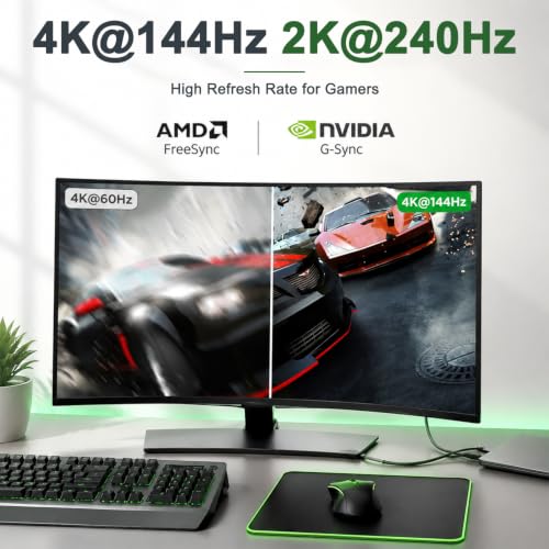 Image of Verilux USB C to DisplayPort 1.4 Cable with 8K@60Hz, 4K@144Hz, 2K@240Hz
