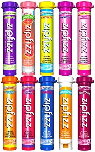 Zipfizz Healthy Energy Drink Mix, Ultimate 10 Flavor Variety Sampler