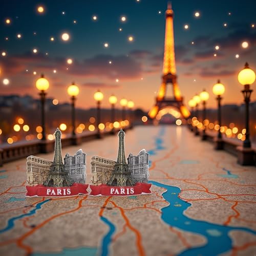 Imanes decorativos Torre Eiffel 3D París set 2 miniatura 5