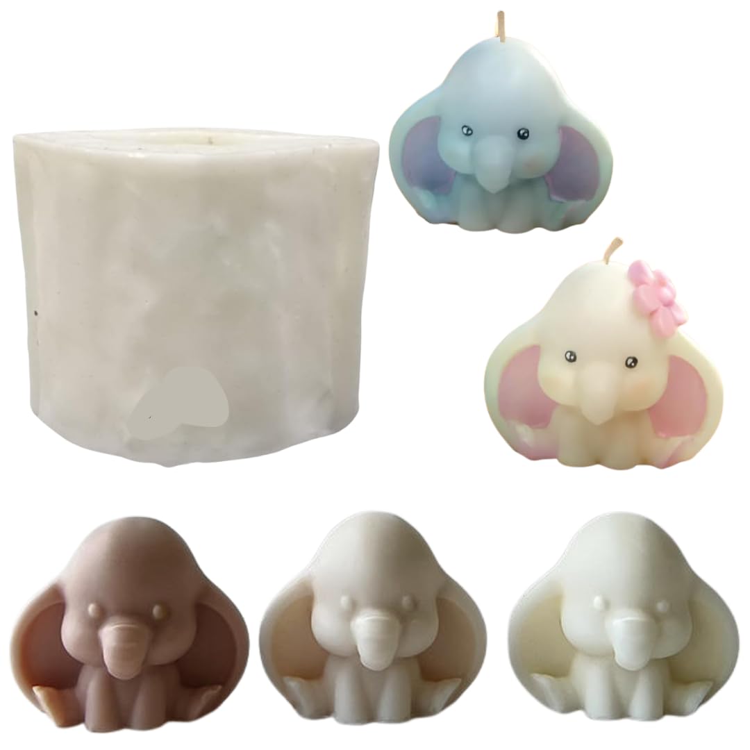 LEGACYCART Mini Elephant Shape Candle Mold I 3D Soap Silicone Sculpture Mould I for DIY Handmade Aromatherapy Gypsum Soap Cake Décor Aroma Beads Car Freshie Resin Art Craft Making (Pack of 1)-image-19
