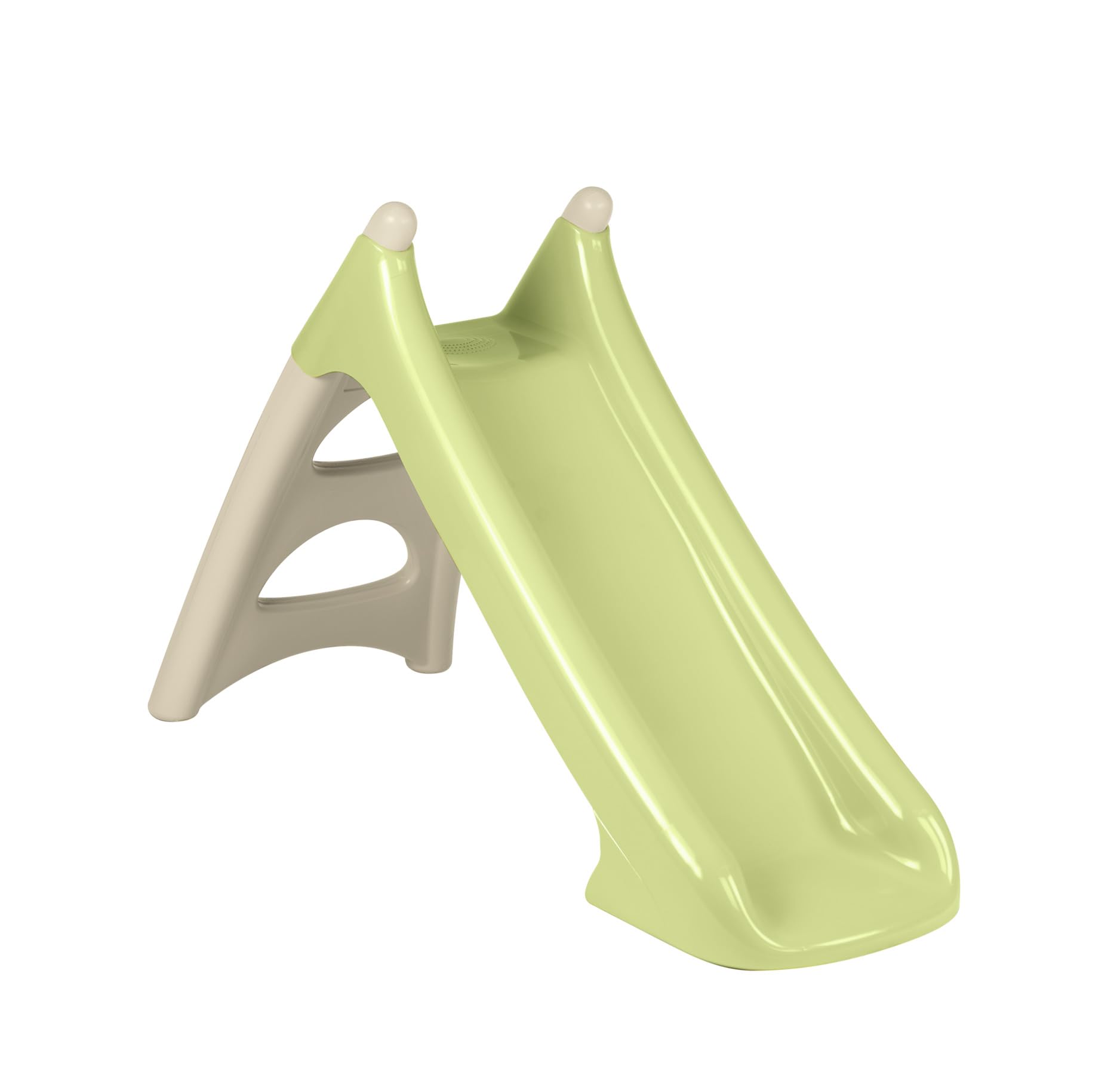 Smoby Life Tobogán Infantil XS Beige y Verde – Superficie de Deslizamiento 90cm – Escalones Antideslizantes – Toma de Agua Cascada – Compacto y Fácil de Guardar – Apto Desde 2 Años (7600820629)