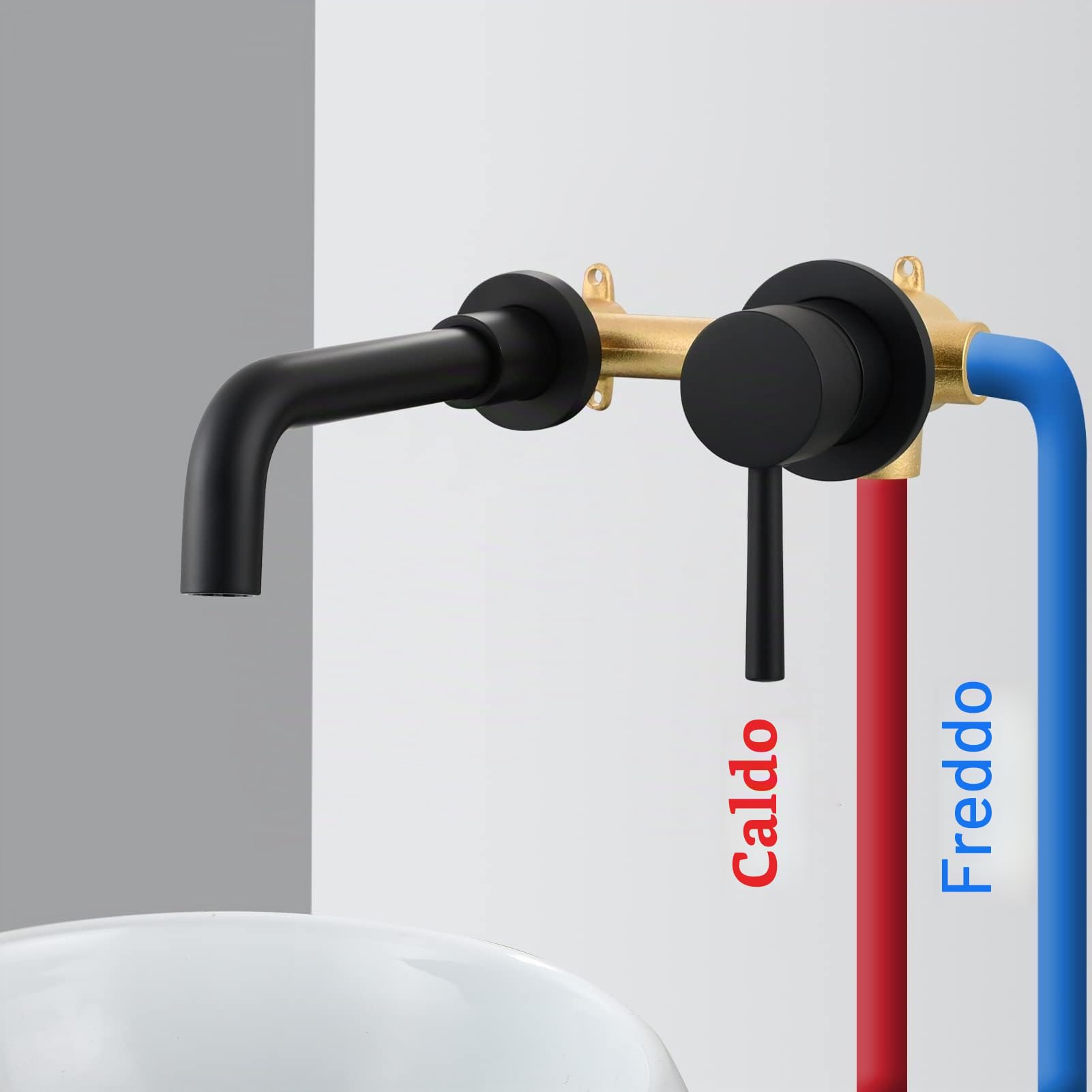 CIENCIA Ottone Nero Pittura Bacino Rubinetto, Singola Maniglia Parete Miscelatore Bagno Rubinetti Rubinetto Lavandino Rubinetto Per Bagno Vanità o Scolapiatti BB6083A
