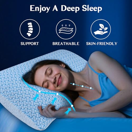 Set 2 Almohadas espuma viscoelástica tamaño Queen miniatura 6