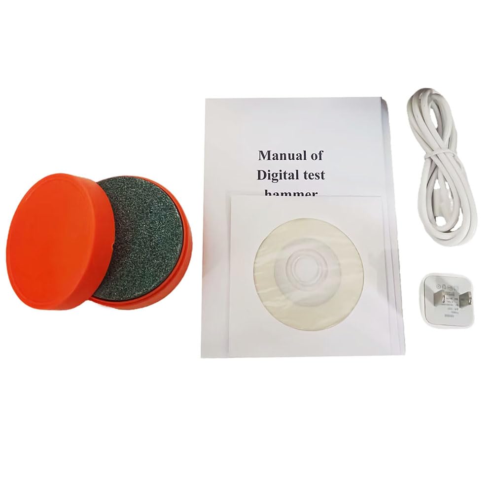 VTSYIQI Digital Concrete Rebound Hammer Tester Concrete Compressive Strength Testing Machine with USB Communication Port 200 Data Storage Tension Spring Stiffness 785 N/m Stroke of Impact Hammer 75 mm