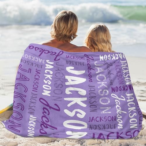 Personalized Name Blanket Customized Baby Blankets for Girls Boys Adults Monogrammed Blankets and Throws Christmas Birthday Mothers Fathers Valentines Day Gift
