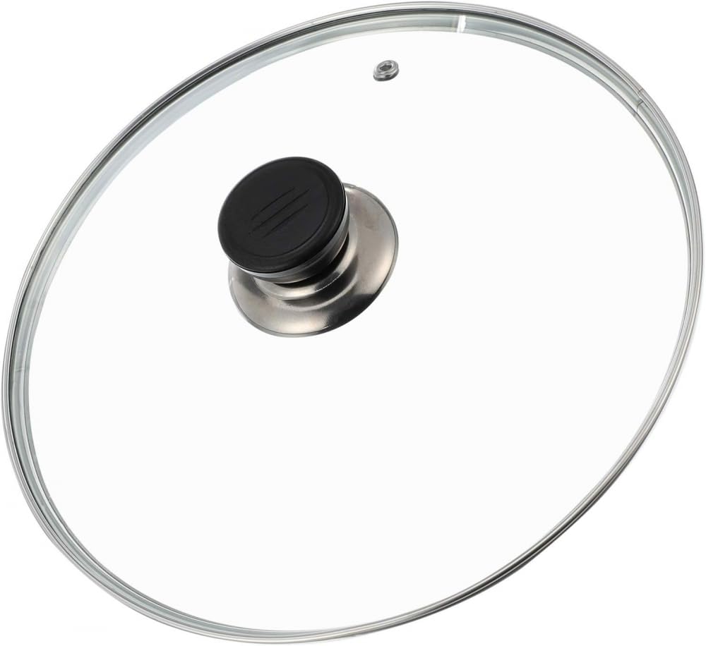 Edelstahl Topf Glas Topf Deckel Abdeckung Ersatz Topf Deckel Klar Gehärtetes Glas Topf Pfanne Runde Abdeckung Bratpfannen Kochgeschirr Deckel Universal Topfdeckel - 34 cm