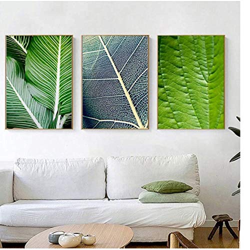 Peinture moderne plante minimaliste pour créer une ambiance zen et nature dans votre salon