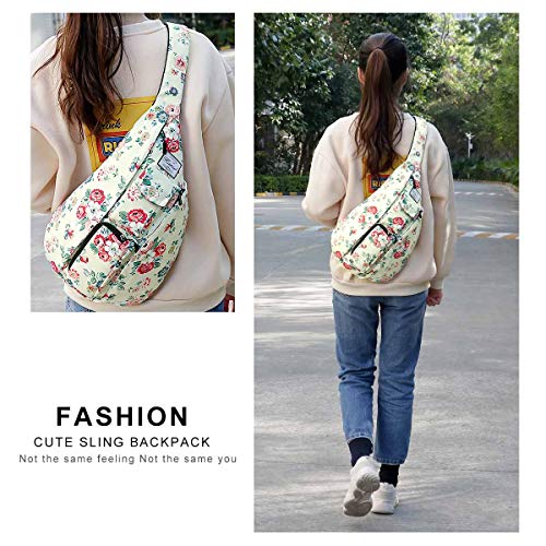 KAMO Sling Backpack - Travel Rope Bag Crossbody Pack for Women Men Teens - Waterproof Outdoor Shoulder Backpack for Trekking Bicycle Sport Hiking Camping