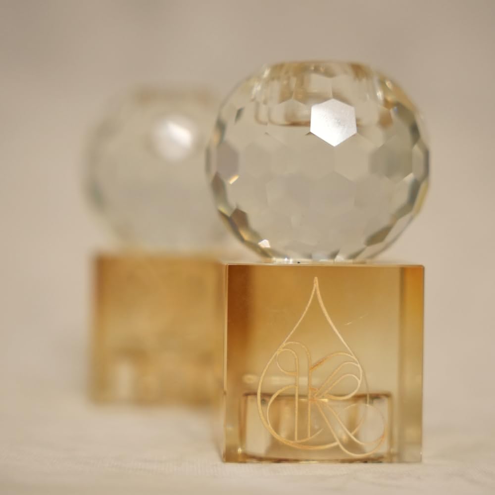 Paire de Bougeoirs Shabbat Réversibles en Cristal K9 - Design Moderne 2-en-1 pour Bougies Chauffe-Plat, Chandelles et Havdala - Idée Cadeau Mariage Juif et Judaïca