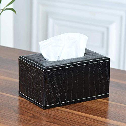 Boîte à mouchoirs créative en cuir artificiel de luxe pour salon européen