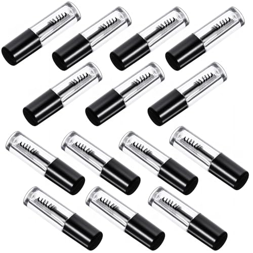 IWOWHERO 20 Tubos de Rímel Vacíos de Acrílico Transparente 08 Ml Botellas Rellenables para Pestañas y Cejas Dispensadores Reutilizables Compactos para Maquillaje y Viaje