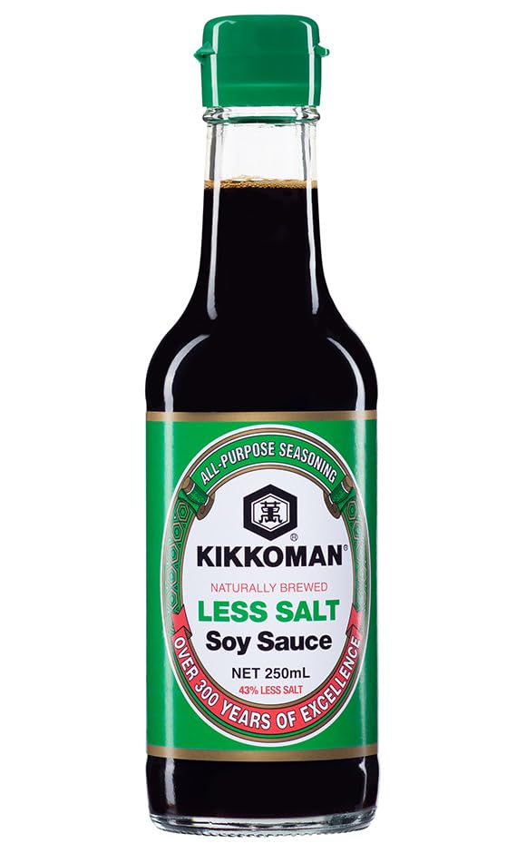 Image of Kikkoman Soy Sauce with Less Salt, 250ml