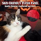 Fantasreen Gothic Cat Beds Fits up to 11kg, Washable Coffin Cat Bed, Goth Pet Bed, Halloween House 60 * 43cm, Red & Black Small - Image 3