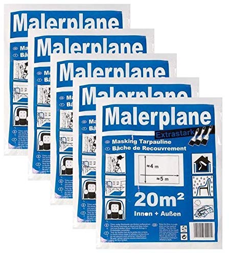 Lot de 10 bâches de construction en PEBD 4 x 12,5 m = 500 m² Type 30
