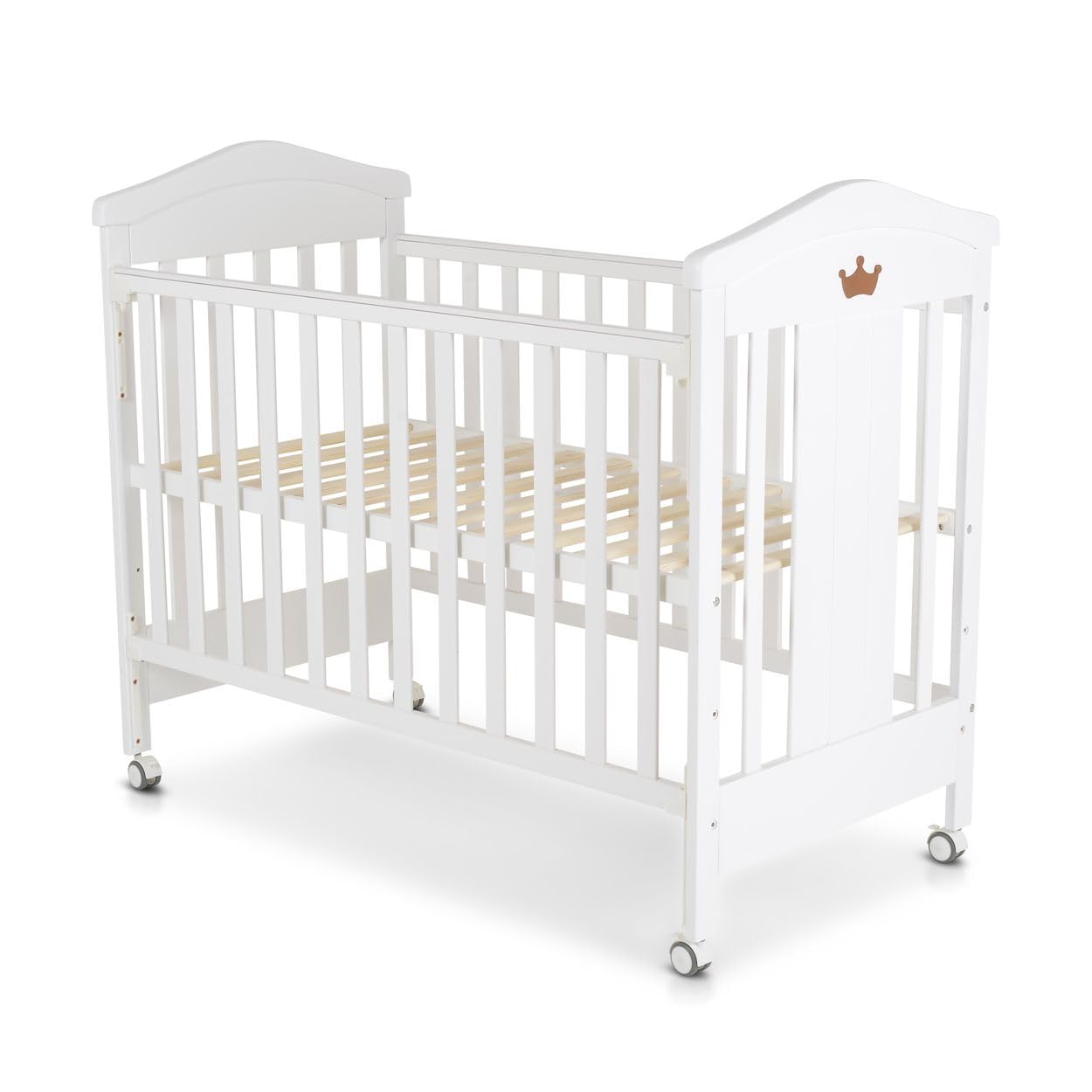 Cangaroo culla Wing, 120 x 60 cm, legno di faggio, ruote, 3 posizioni in altezza, colorazione:bianco