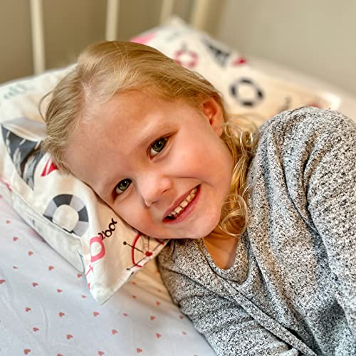 Image of ALVABABY Toddler Pillowcases 2 Pack Cotton Kids Pillow Cover Fit 13 inchx 18 inch or 14 inchx20 inch Envelope for Girl Boy Travel