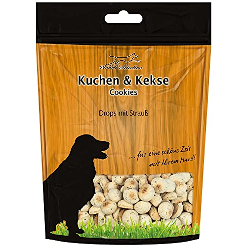 Schecker Hundekekse - 2 kg Drops mit Strauß - ideal für Spaziergänge und Training